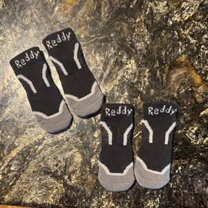 Black and Gray Reddy Grippy Dog Socks